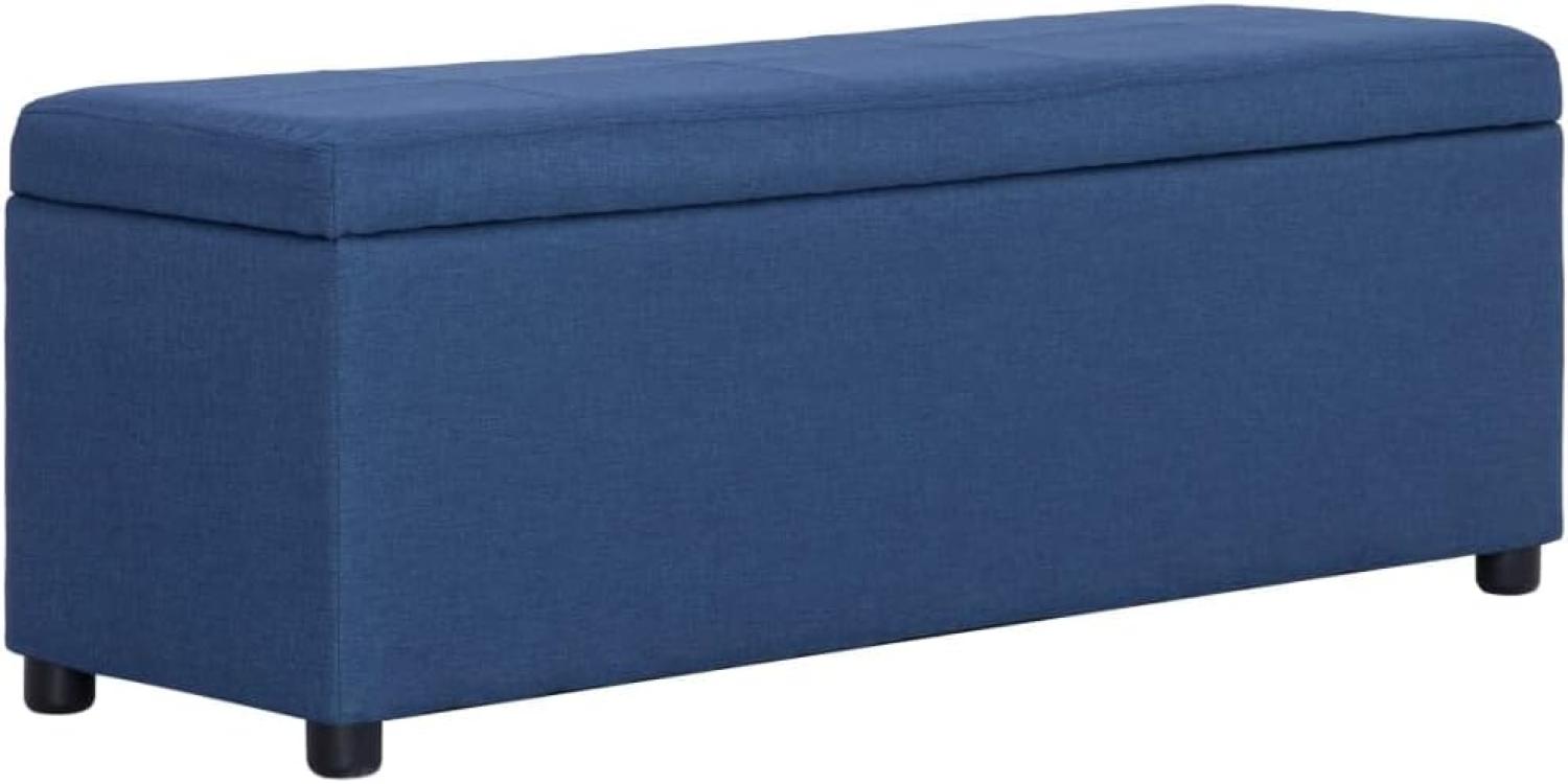 vidaXL Bank mit Staufach 116 cm Blau Polyester 281321 Bild 1