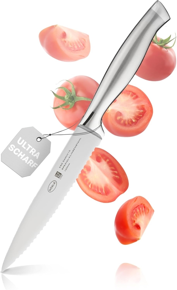 RÖSLE Allzweckmesser Basic Line, mit Wellenschliff, Obst und Gemüse, Klingenspezialstahl Bild 1