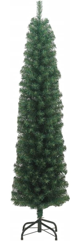 vidaXL Künstlicher Weihnachtsbaum Schlank mit Ständer Grün 210 cm PVC 320951 Bild 1