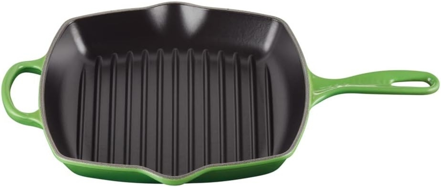 Le Creuset 'Signature' Grillpfanne, quadratisch, Gusseisen grün, Ø 26 cm Bild 1