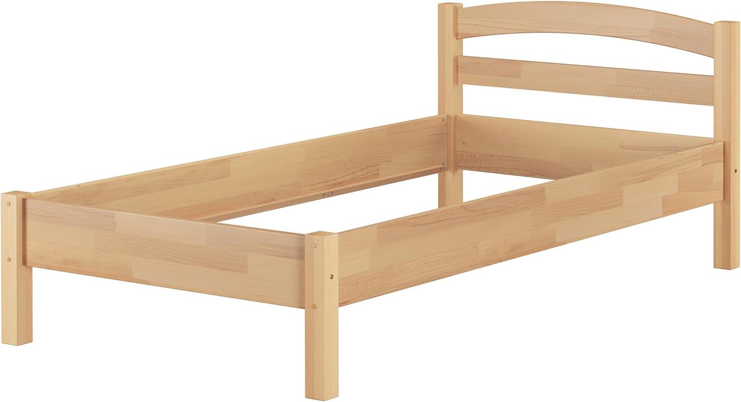 Massivholzbett Holzbett Buche natur 90x200 Einzelbett Bettgestell ohne Zubehör 60.73-09 oR Bild 1