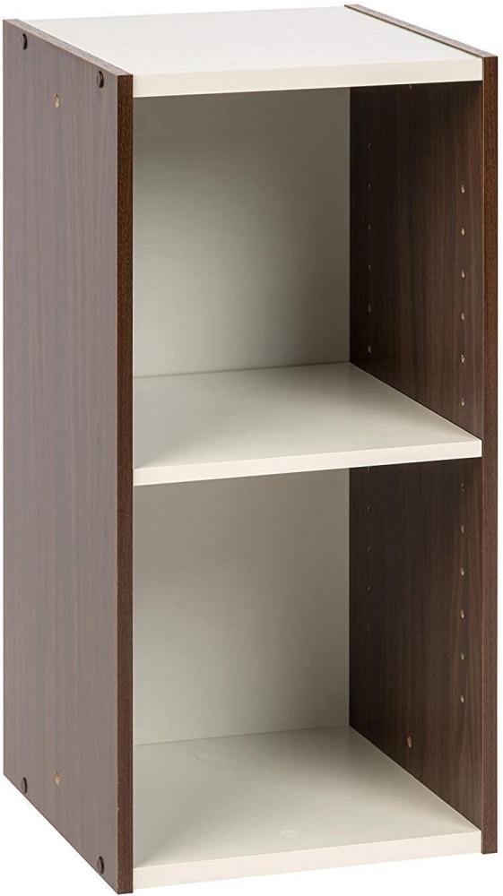 Movian, Bücherregal/2-stöckiges Schrankregal/Beistellmöbel/platzsparendes Regal, Modular, verstellbare Regalhöhe 3,2 cmBüro, Wohnzimmer - Space Saving Shelf - UB-6035 - Braun Bild 1