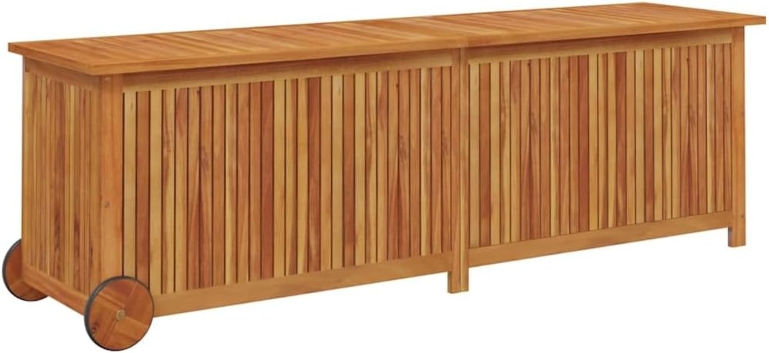 vidaXL Gartentruhe mit Rollen 150x50x58 cm Massivholz Akazie 319713 Bild 1