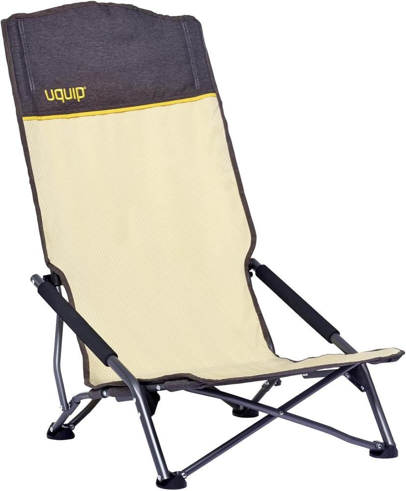 Uquip Strandstuhl Sandy XL Campingstuhl Faltstuhl Klappstuhl Stahl Faltbar 120kg Sand Bild 1