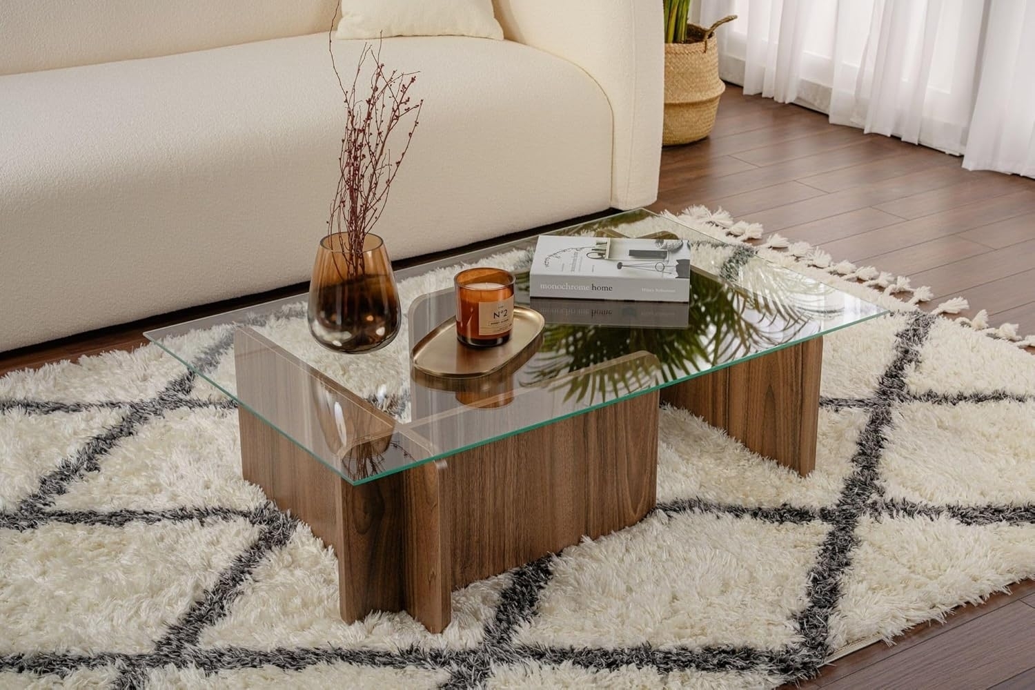 Skye Decor Couchtisch 100% TEMPERED GLASS, 30 cm x 65 cm x 105 cm 353NRD11 Bild 1