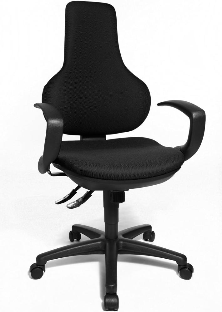 Topstar EPO20Q BC0 Bürostuhl Ergo Point SY inklusiv feste Armlehnen, Stoffbezug schwarz Bild 1
