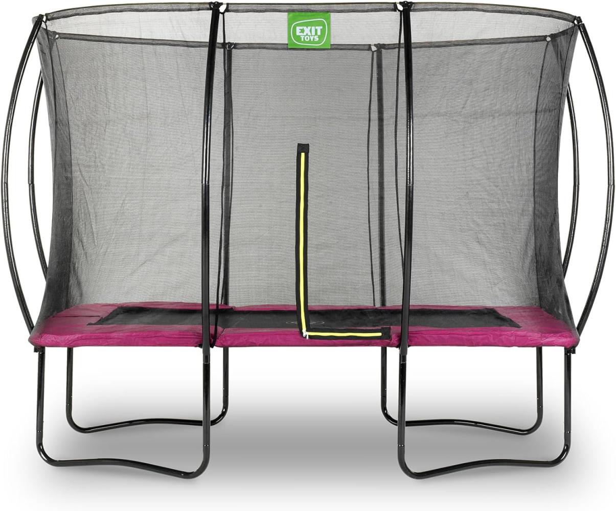 EXIT Trampolin Silhouette Rechteckig + Sicherheitsnetz 214x305 cm Pink Bild 1