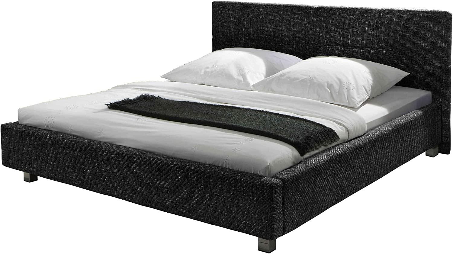 Maintal Polsterbett Movena V, 180x200 cm, Strukturstoff, Bonellfederkern Matratze H2, anthrazit Bild 1