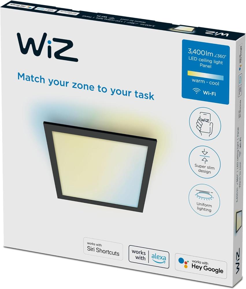 WiZ Cealing Panel SQ36W - Black Bild 1