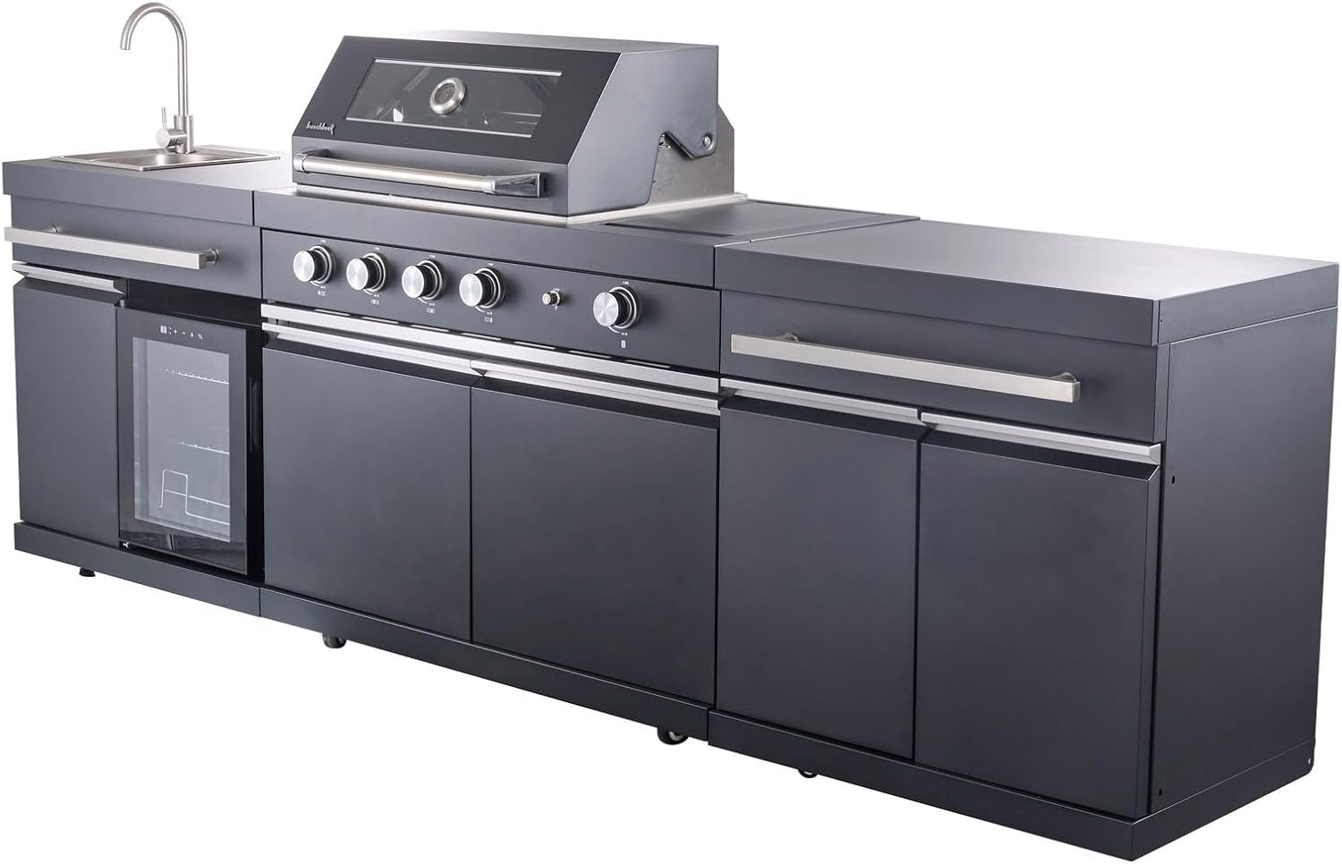 Buschbeck Outdoor-Küche »King Range« mit Sizzle Zone und Kühlschrank, BxTxH: 282x58x112 cm Bild 1