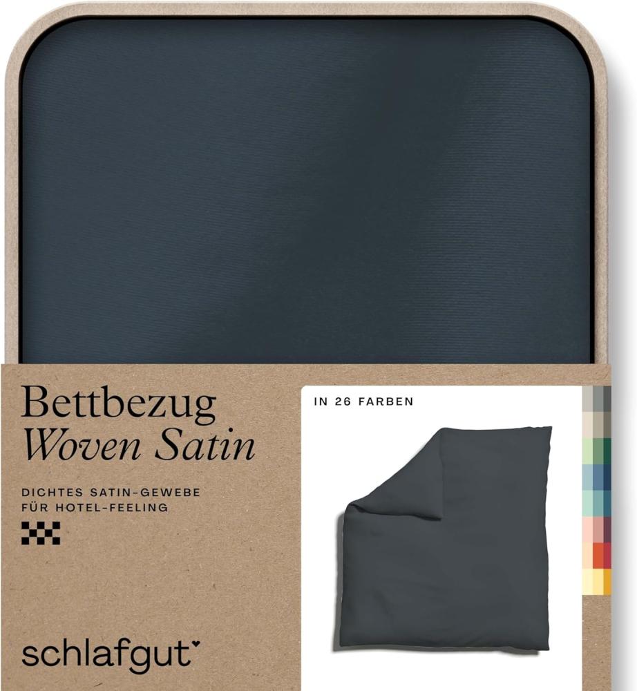 Schlafgut Woven Satin Bettwäsche|Bettbezug einzeln 240x220 cm| grey-deep Bild 1