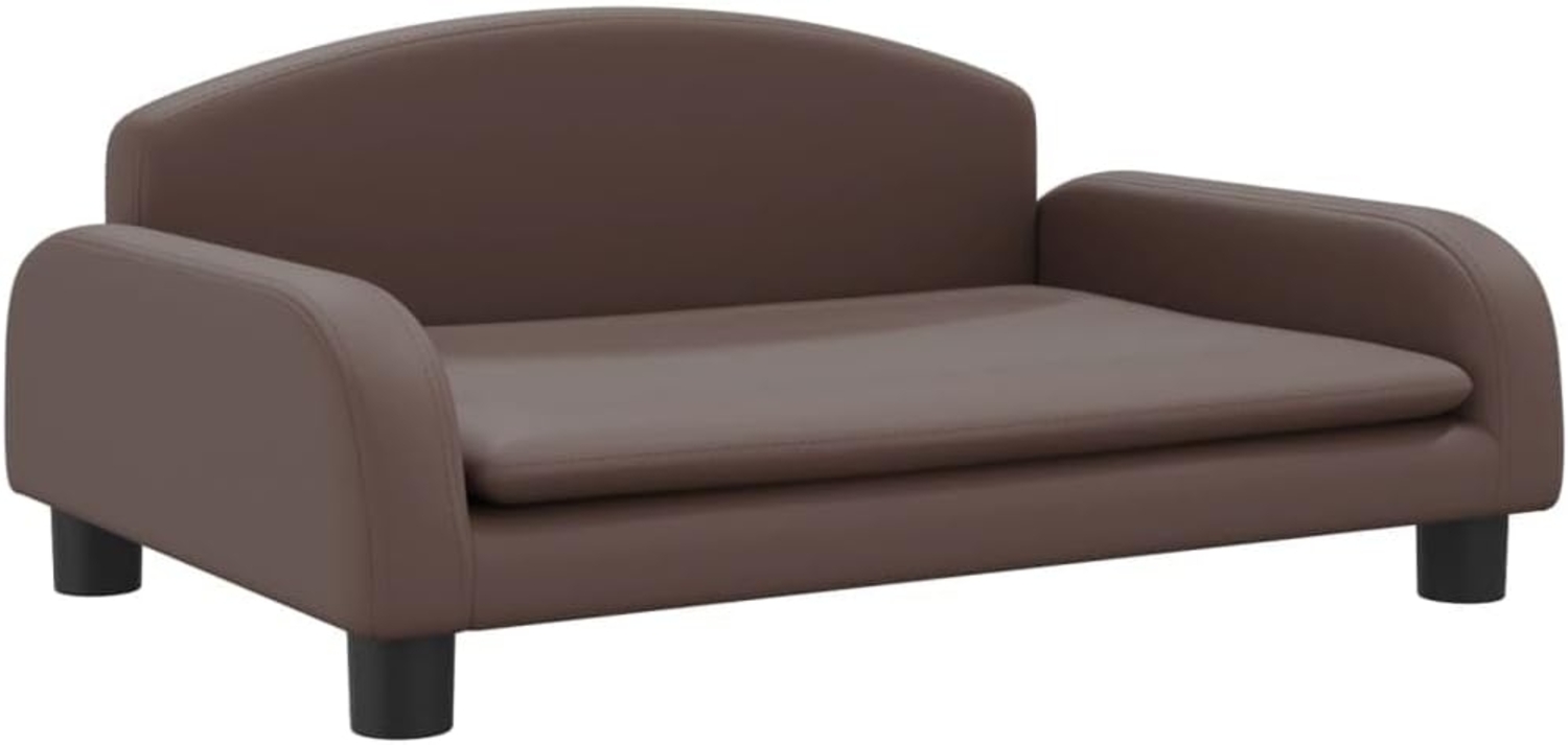 vidaxl Kindersofa 70 x 45 x 30 cm Kunstleder, Braun Bild 1
