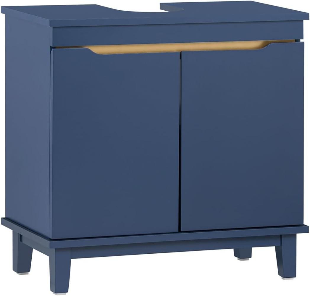 SoBuy Waschbeckenunterschrank BZR113 Badschrank Badezimmerschrank Waschtisch Unterschrank Badmöbel Blau Bild 1