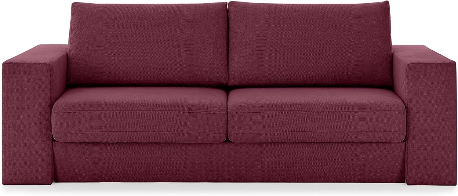 LOOKS by Wolfgang Joop Looks V-2 Designer Sofa mit Hockern und Regal, 2 Sitzer Couch, Funktionssofa, rot, Sitzbreite 180 cm Bild 1