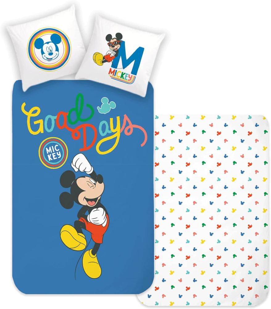 Disney Bettwäsche Mickey Mouse Good Days|135x200 cm + 80x80 cm Bild 1