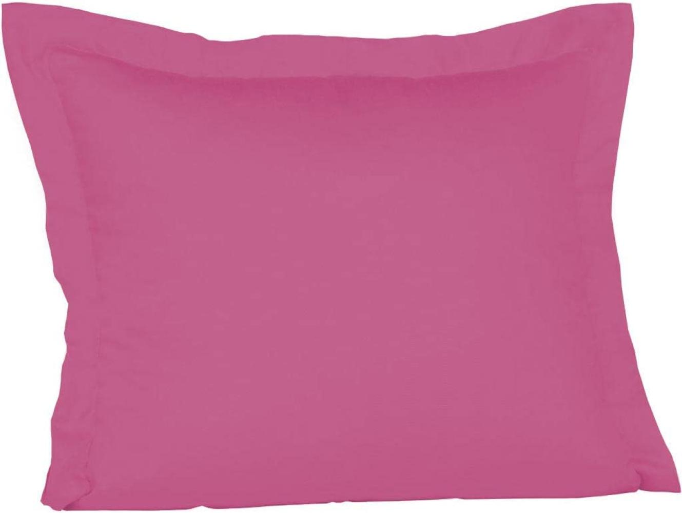 Fleuresse Mako-Satin-Kissenbezug uni colours cassis 4512 35 x 40 cm Bild 1