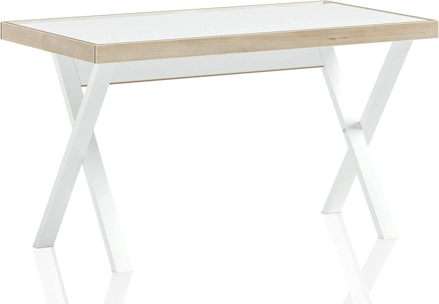 Cilek Schreibtisch X-Leg Arbeitsplatz 76 x 130 cm Kinderschreibtisch Jugendschreibtisch White Oak Bild 1