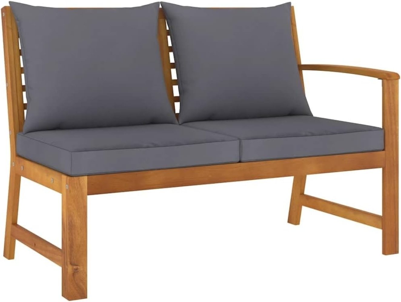 vidaXL Gartenbank 114,5 cm mit Dunkelgrauem Kissen Massivholz Akazie 311839 Bild 1
