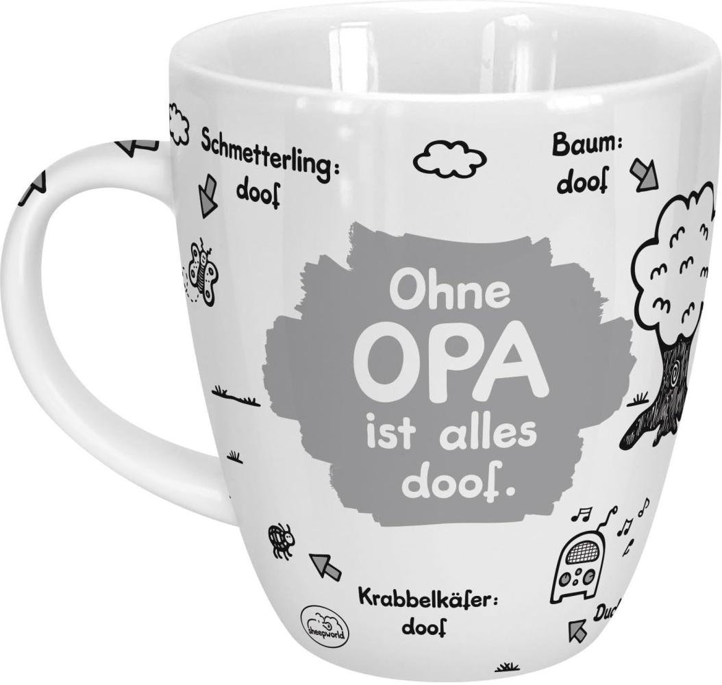 Sheepworld 45136 Tasse mit Spruch Ohne Opa ist alles doof, Porzellan, Geschenk Opa, 45 cl Bild 1