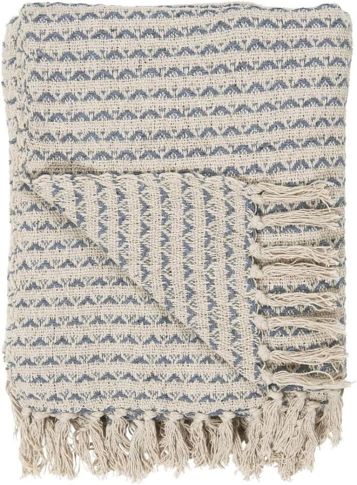 Decke Plaid Kuscheldecke Wohndecke Blau Creme 130x160cm Ib Laursen 65008-13 Bild 1