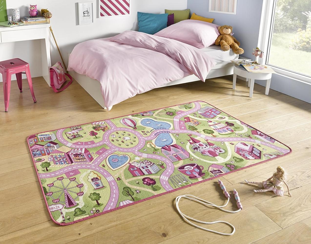 Hanse Home Spielteppich Kinderteppich Sweettown rosa 200x300 cm Bild 1