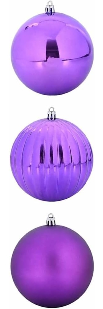 vidaXL Weihnachtskugel-Set 3 pcs Lila Kunststoff 42018880 Bild 1