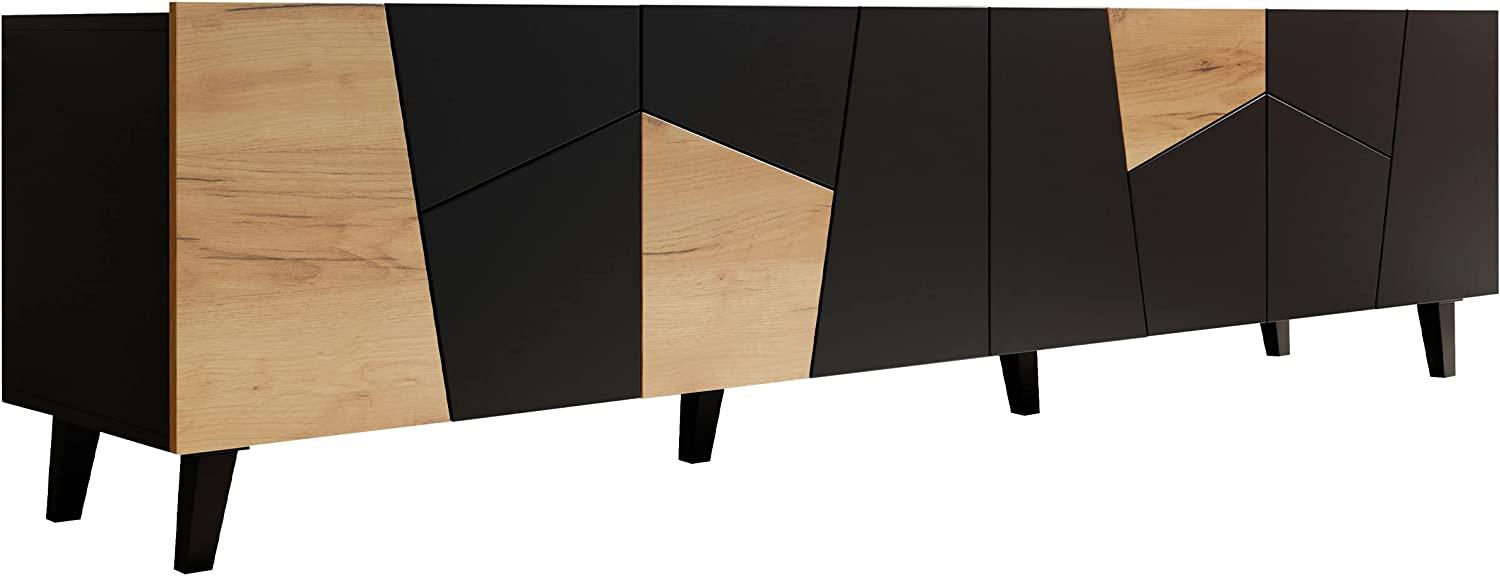 TV-Lowboard 'Eloris' schwarz/natur Bild 1