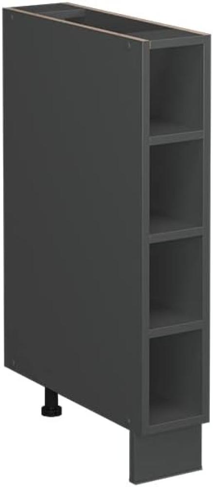 Vicco Küchenschrank Küchenmöbel Fame-Line modern Küche Einbauküche Küchenzeile Blende Unterschrank Hochschrank Hängeschrank (Anthrazit ohne Front, Regalunterschrank 15 cm) Bild 1