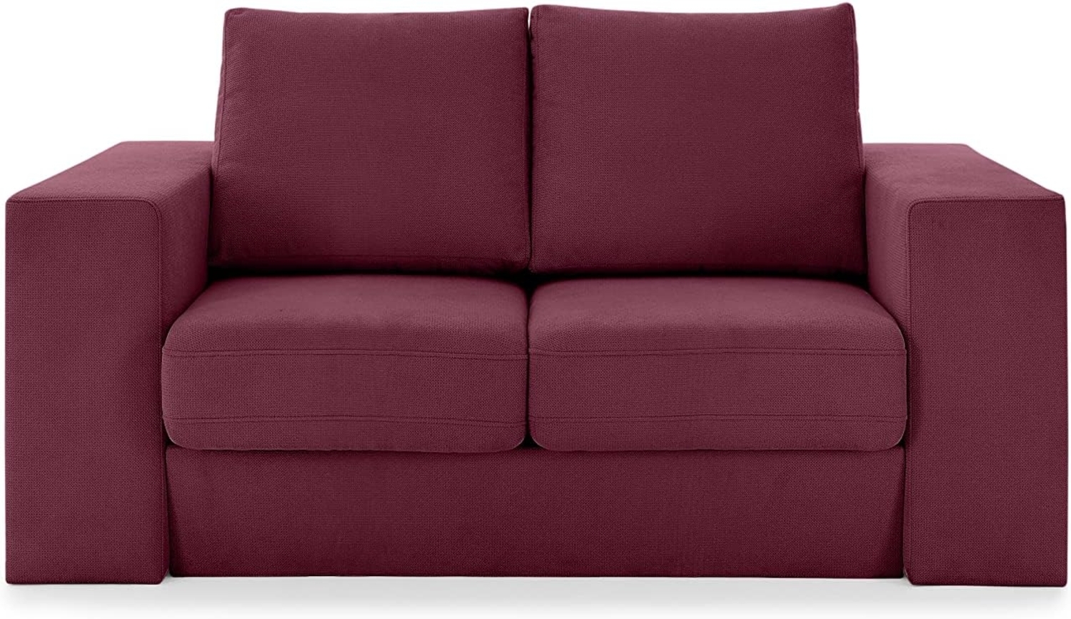 LOOKS by Wolfgang Joop Looks V-1 Designer Sofa mit Hockern, 2 Sitzer Couch, Funktionssofa, rot, Sitzbreite 120 cm Bild 1