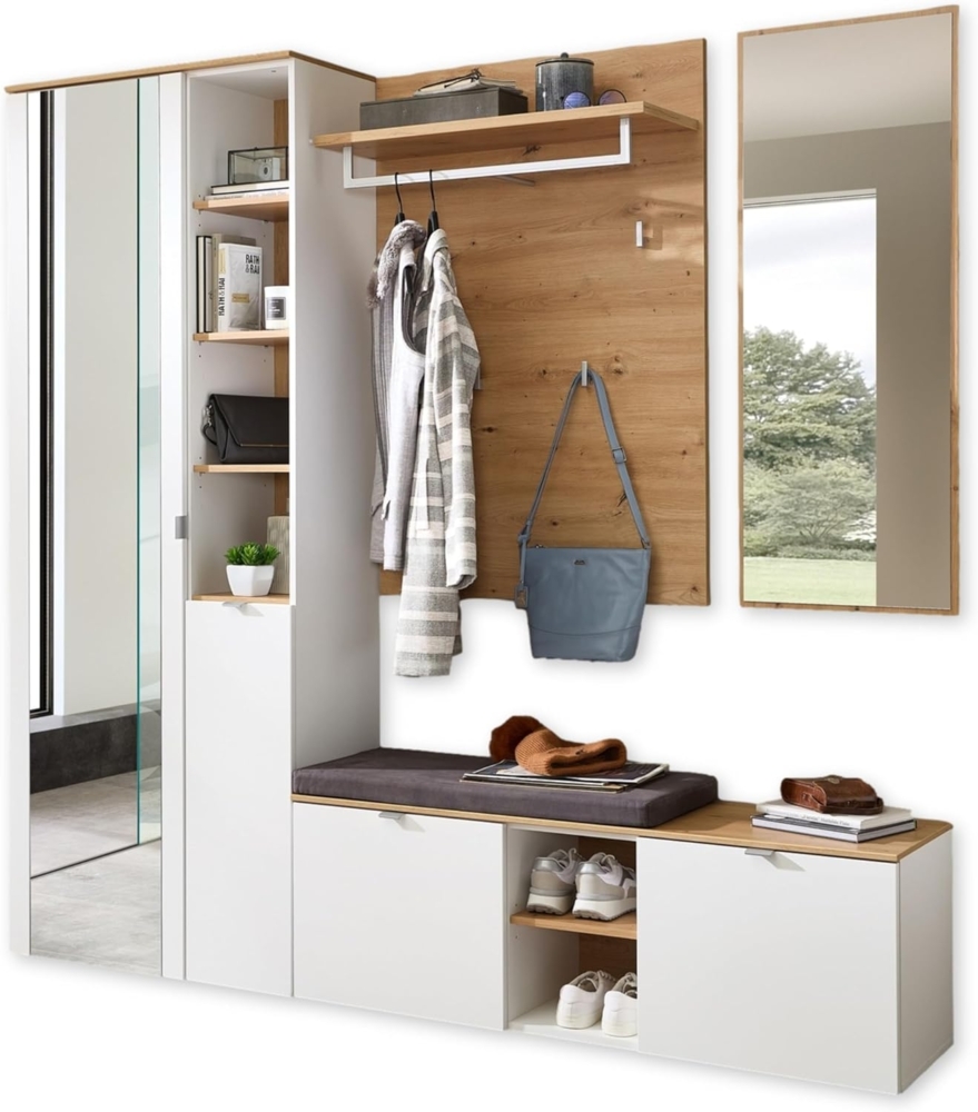 Innostyle Garderoben-Set in Weiß matt, MDF, Spannplatte - 206x202x38cm (BxHxT) Bild 1