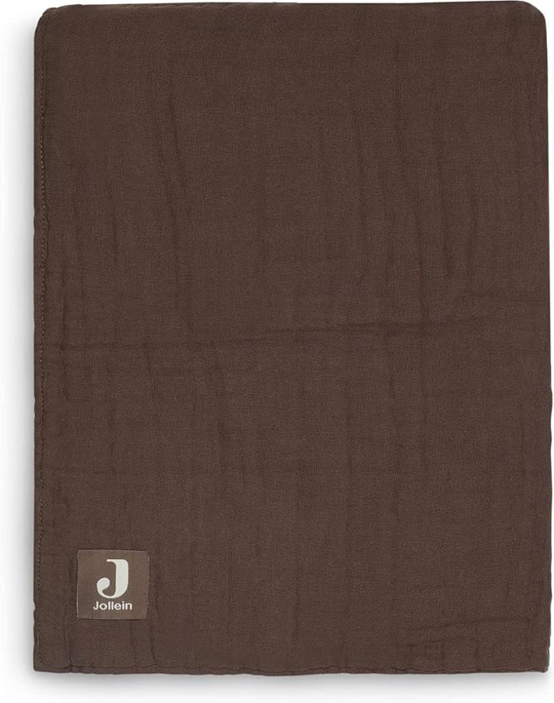 Jollein Wrinkled Wiegedecke Chestnut 75 x 100 cm Braun dunkel Bild 1