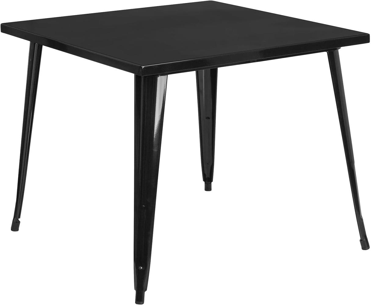 Flash Furniture Metalltisch für den Außenbereich, 35,5 m², Metall, Schwarz, 35. 5" Square Bild 1