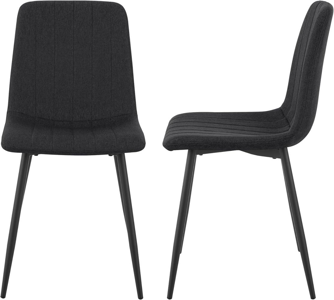 Esszimmerstuhl Elsern 2er Set Schwarz [en. casa] Bild 1
