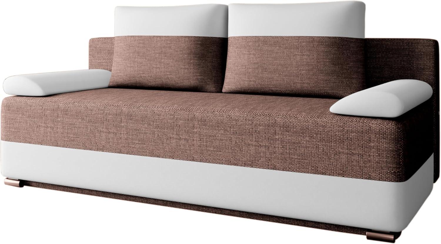 MOEBLO Schlafsofa ATLANTA, Schlafcouch Sofa Couch für Wohnzimmer Schlafsofa Federkern Sofagarnitur Polstersofa mit Bettfunktion, mit Schlaffunktion und Bettkasten, - (BxHxT): 200x90x96 cm Bild 1