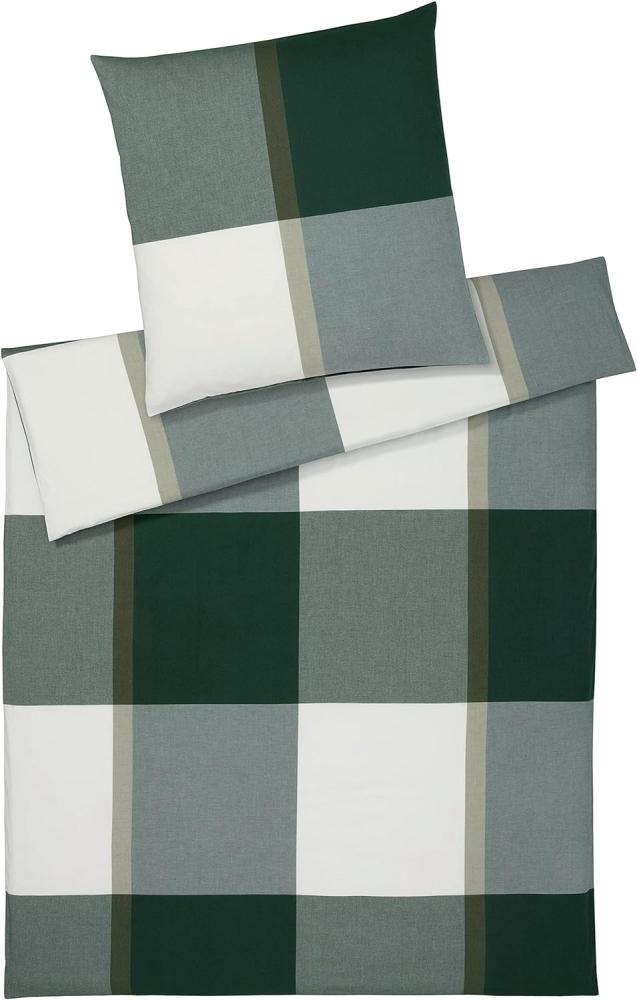 elegante Soft-Flanell Bettwäsche Berkeley green | 135x200 cm + 80x80 cm Bild 1