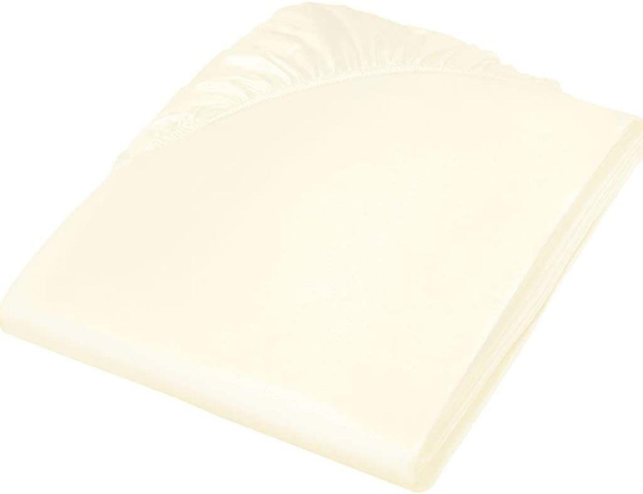 Fleuresse Mako-Satin-Spannlaken colours creme 2610 140 x 200 Bild 1