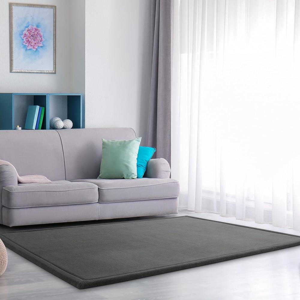 Paco Home Teppich Kinderzimmer Kinderteppich Baby Spielteppich Krabbeldecke Krabbelmatte Weich rutschfest Jungen Mädchen Deko, Grösse:160x220 cm, Farbe:Anthrazit Bild 1