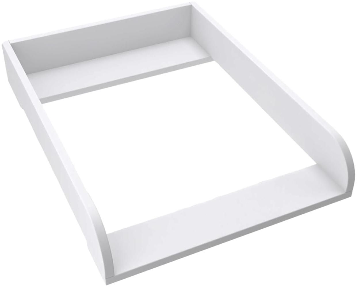 REGALIK Wickelaufsatz für Malm IKEA 72cm x 50cm - Abnehmbar Wickeltischaufsatz für Kommode in Weiß - Abgeschlossen mit ABS Material 2mm mit Abgerundeten Frontplatten Bild 1