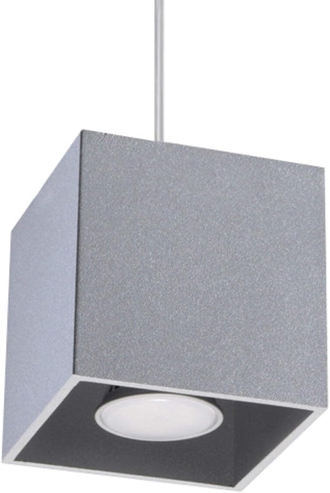 Sollux QUAD moderne Hängelampe eckig grau 10x10cm 1-flg. GU10 Bild 1
