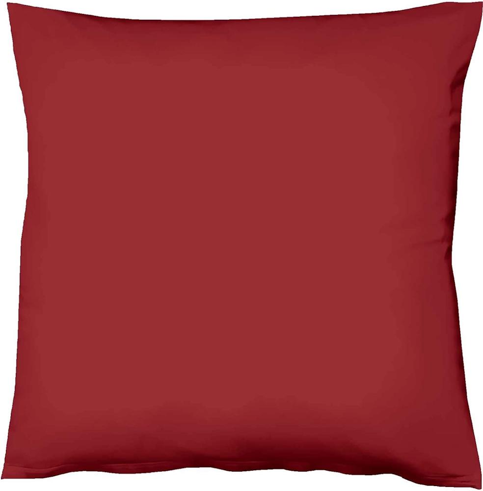 Fleuresse Interlock-Jersey-Kissenbezug uni colours bordeaux 4580 Größe 40x40 cm Bild 1