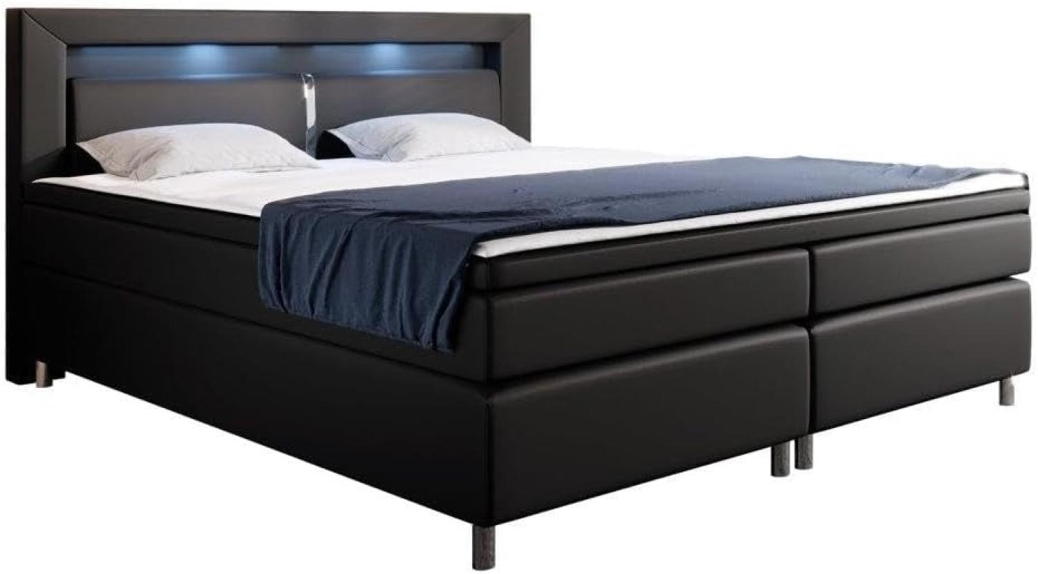 Boxspringbett Hotelbett Hypnos mit LED 120x200 H4 Schwarz Bild 1