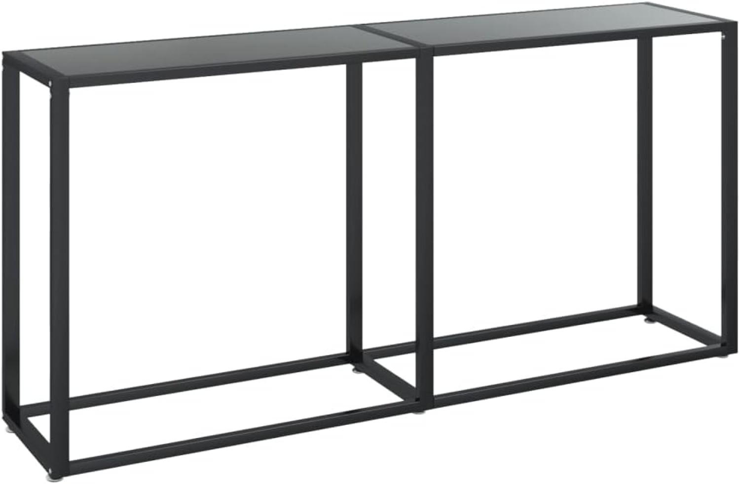 vidaXL Konsolentisch Schwarz 160x35x75,5 cm Hartglas 331679 Bild 1