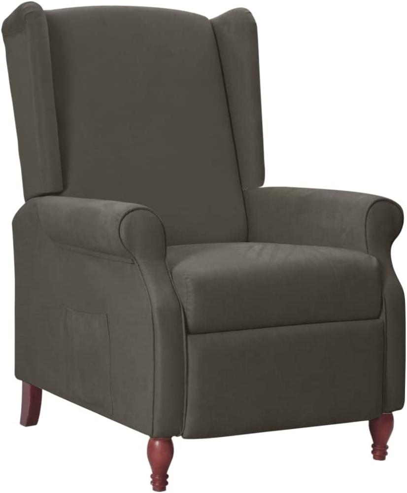 vidaXL Ohrensessel Dunkelgrau Mikrofasergewebe Bild 1