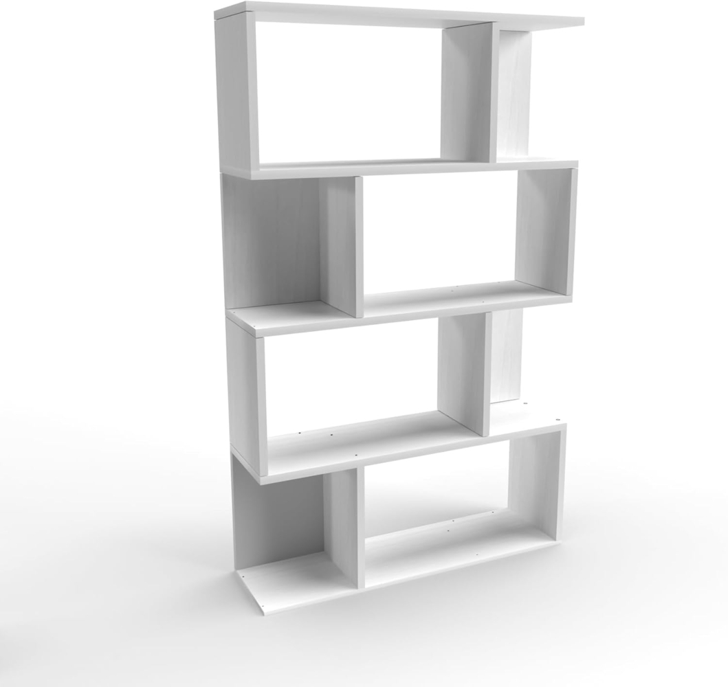 Mama Store Bücherregal, modular, vielseitig, Minimal, 4 Regale, weiß, Artikel 70 x 115 x 20 cm Bild 1