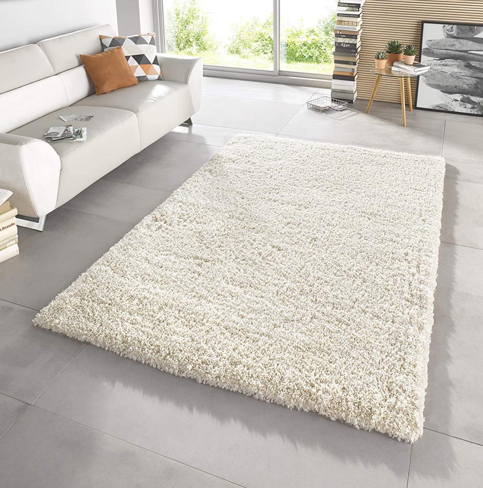 Hochflor Teppich Venice Creme meliert - 200x290x4,5cm Bild 1