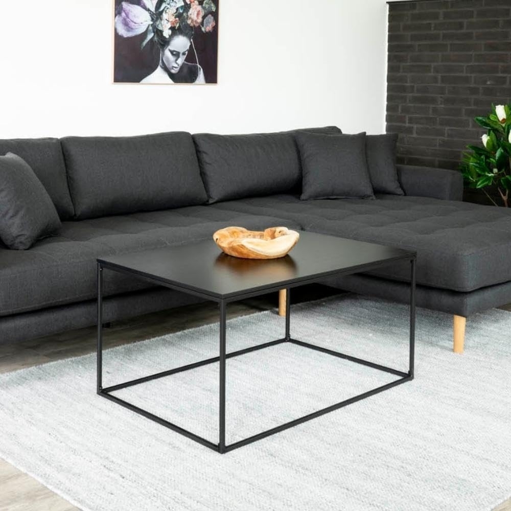 Design Couchtisch LEVEN schwarz ca. 60 x 90 x 45 cm Bild 1