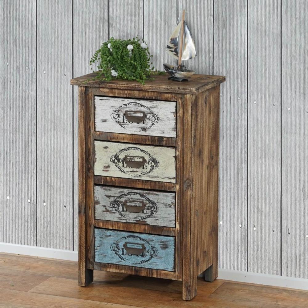 Kommode 'Cadiz', Shabby-Look, Vintage, 79x48x33cm Bild 1