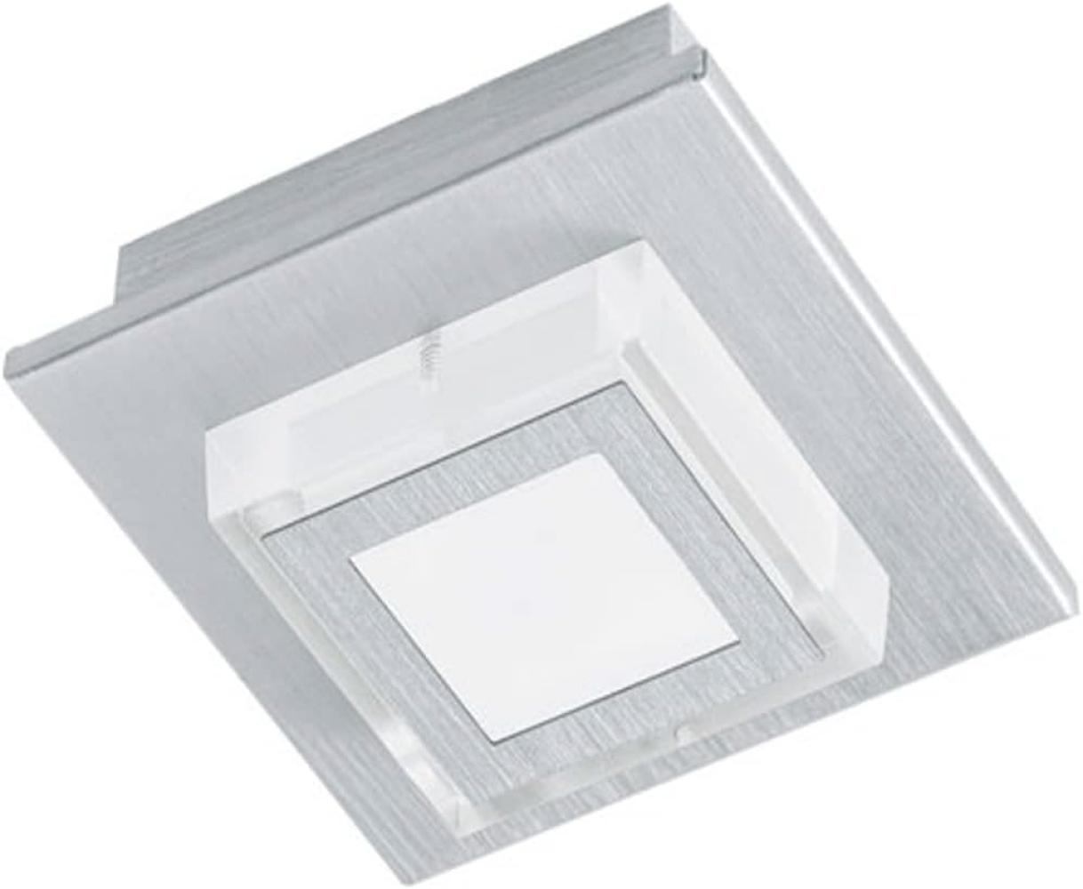 Eglo 94505 Wandleuchte/Deckenleuchte LED MASIANO alu-gebürstet, LED max. 1X3,3W L:11cm B:11cm H:5,5cm Bild 1