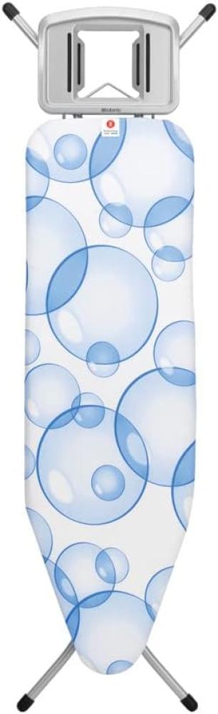 Brabantia 101205 Bügeltisch Dampfstopmulde, Perfect Flow-System, 124 x 38 cm, Bezug Bubbles Bild 1