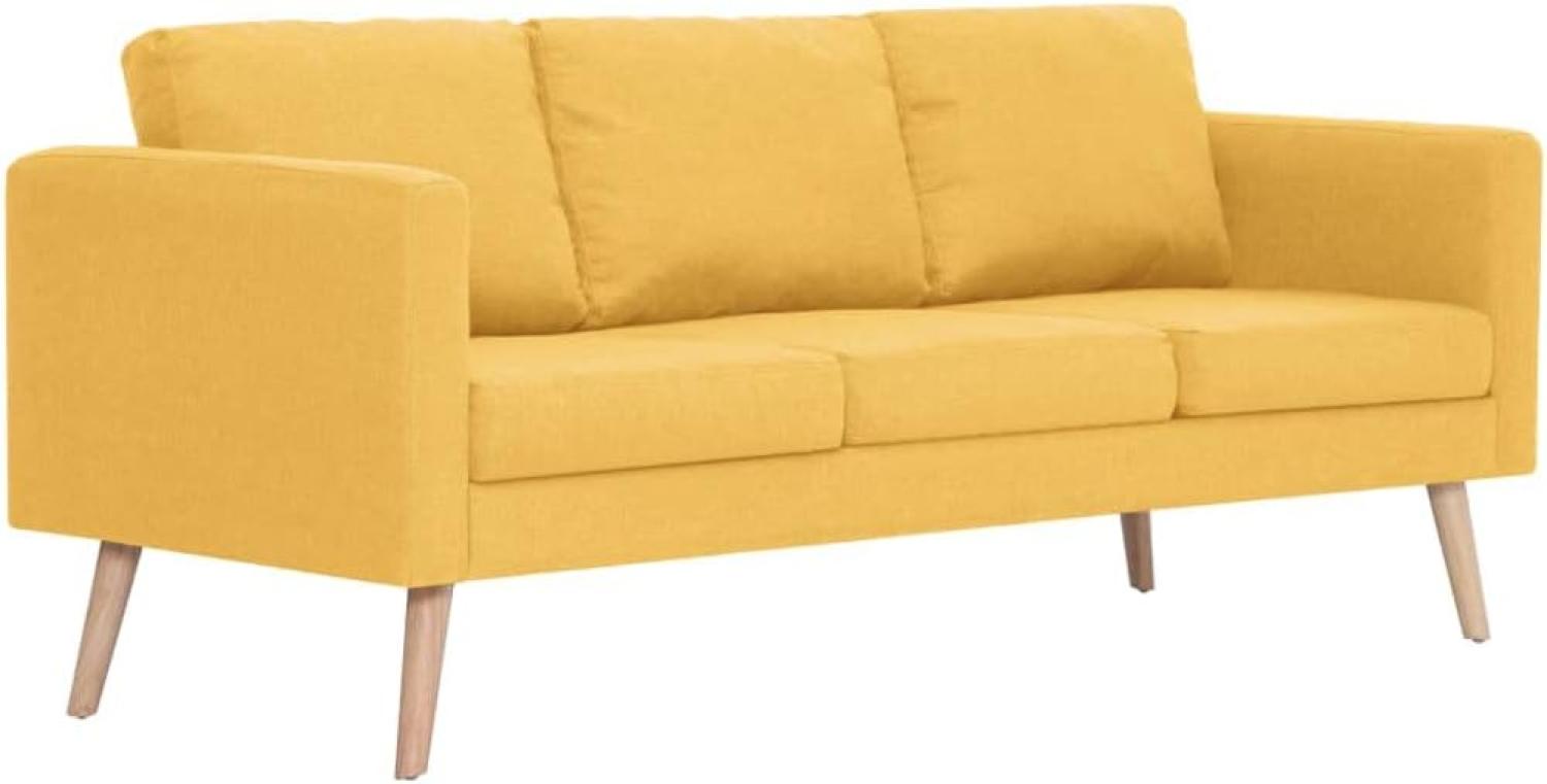 vidaXL 3-Sitzer-Sofa Stoff Gelb [281362] Bild 1